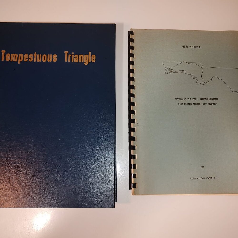 2 VTG Books By Elb Carswell- HC Washington County FL& Andrew Jackson  AS IS